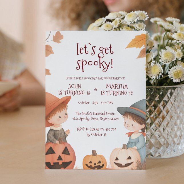 Invitación Fiesta de cumpleaños de Halloween para niños y Chi (Subido por el creador)