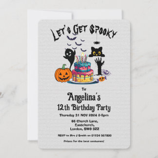 Invitación Fiesta de cumpleaños de Halloween personalizable