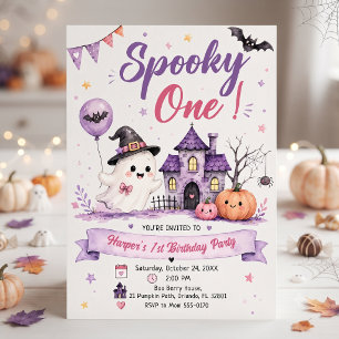 Invitación Fiesta de cumpleaños de Halloween Spooky One