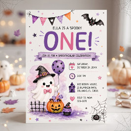 Invitación Fiesta de cumpleaños de Halloween Spooky One