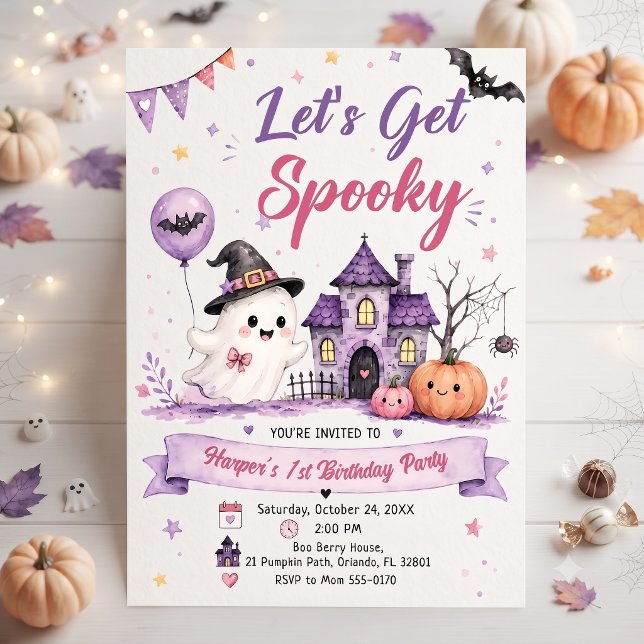 Invitación Fiesta de Cumpleaños de Halloween Vamos a Asustar (Subido por el creador)