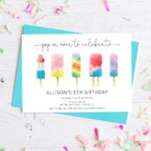 Fiesta de cumpleaños de helados de paleta de veran