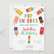 Fiesta de cumpleaños de helados de pop