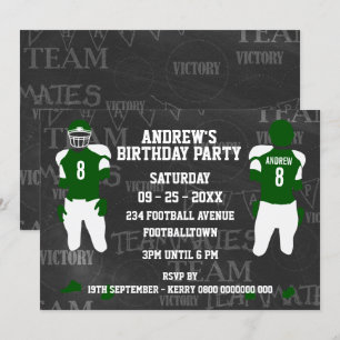 Invitación Fiesta de cumpleaños de hierro en la red de fútbol