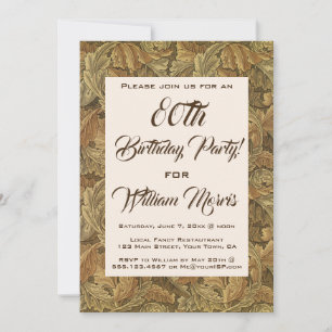 Invitación Fiesta de cumpleaños de hojas de otoño victorianas