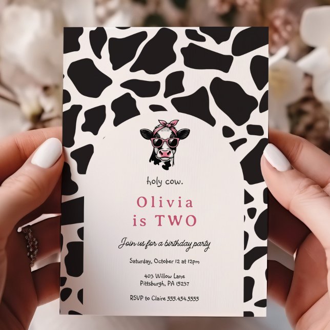 Invitación Fiesta de cumpleaños de Holy Cow (Subido por el creador)