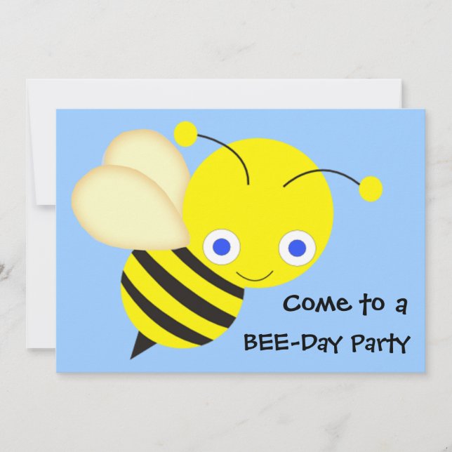 Invitación Fiesta de cumpleaños de Honey Bee (Anverso)