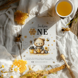 Invitación Fiesta de cumpleaños de Honey Bee de primer cumple