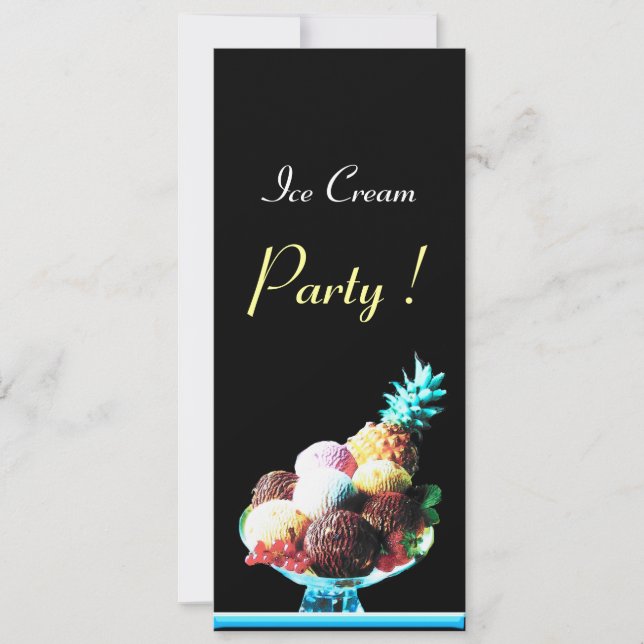 INVITACIÓN FIESTA DE CUMPLEAÑOS DE ICE CREAM (Anverso)