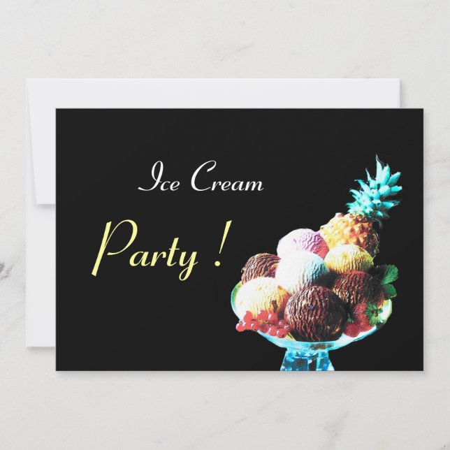 INVITACIÓN FIESTA DE CUMPLEAÑOS DE ICE CREAM (Anverso)