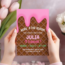 Invitación Fiesta de cumpleaños de Ice Cream