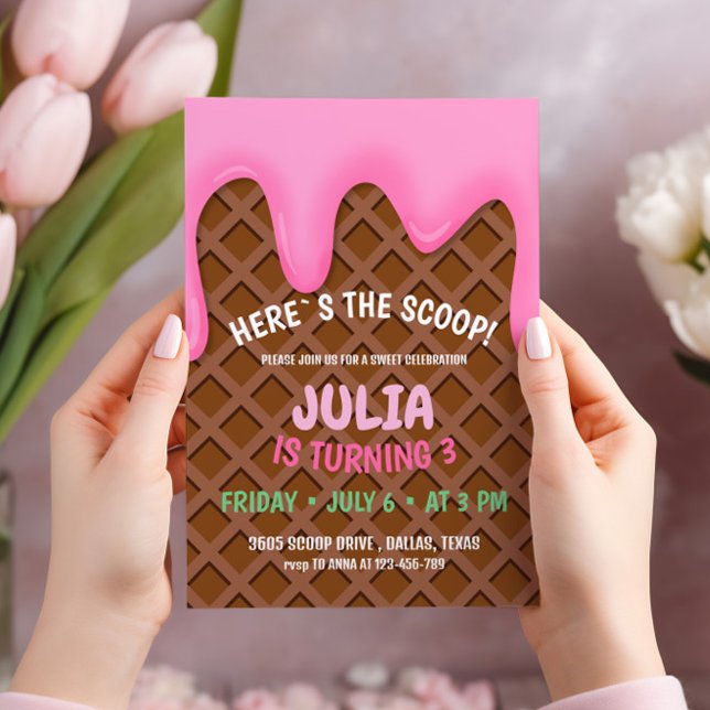 Invitación Fiesta de cumpleaños de Ice Cream (Subido por el creador)