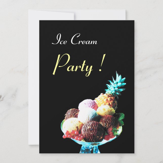 INVITACIÓN FIESTA DE CUMPLEAÑOS DE ICE CREAM (Anverso)
