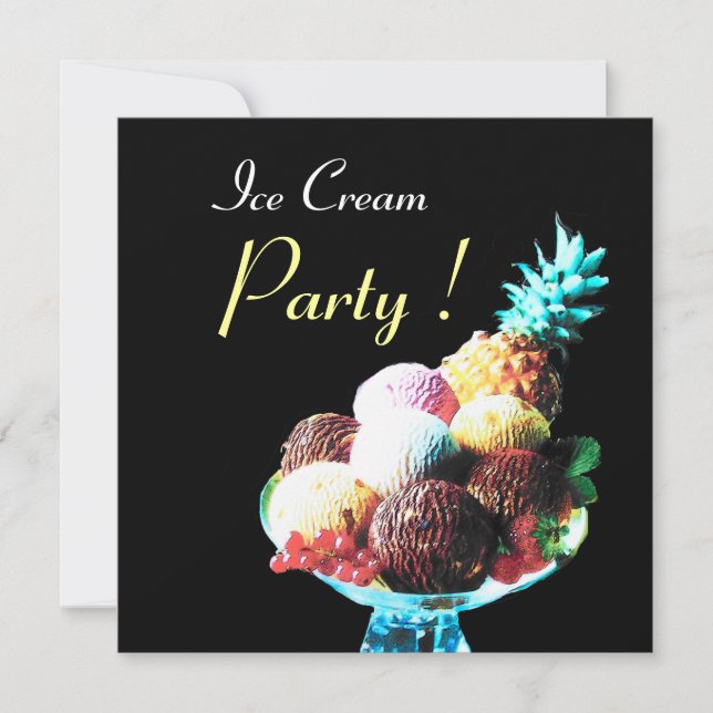 INVITACIÓN FIESTA DE CUMPLEAÑOS DE ICE CREAM (Anverso)