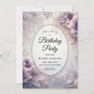 Invitación Fiesta de cumpleaños de invierno con espíritu de p