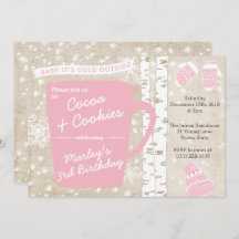 Fiesta de cumpleaños de invierno de chocolate cali