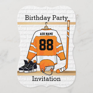 Invitación Fiesta de cumpleaños de Jersey de Hockey sobre Hie