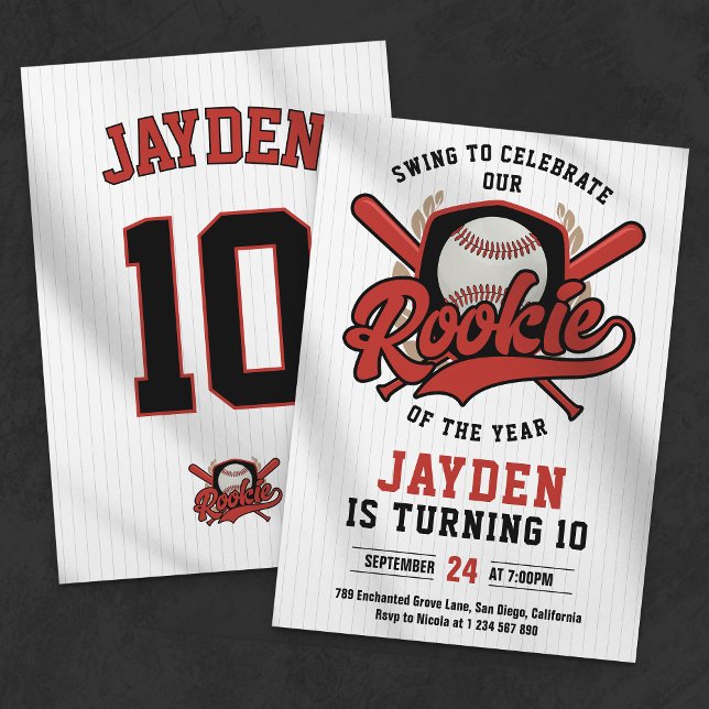 Invitación Fiesta de cumpleaños de Jersey Rookie, Jersey, de  (Subido por el creador)