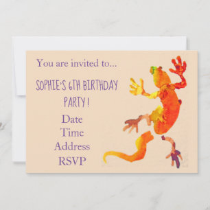 Invitación Fiesta de cumpleaños de jóvenes reptiles de la nat