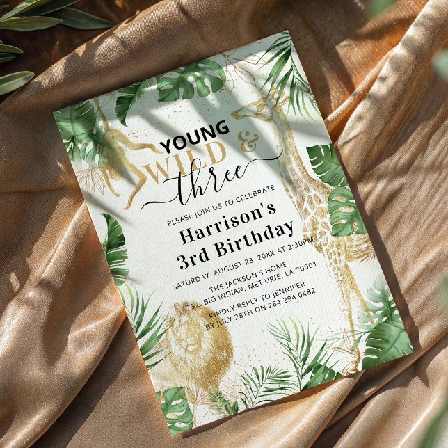 Invitación Fiesta de cumpleaños de juventud, salvaje y tres s (Subido por el creador)