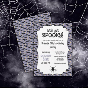 Invitación Fiesta de cumpleaños de Kawaii Halloween
