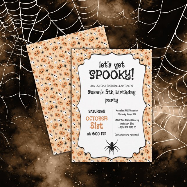 Invitación Fiesta de cumpleaños de Kawaii Halloween (Subido por el creador)