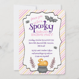 Invitación Fiesta de cumpleaños de Kawaii Halloween