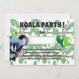 Invitación Fiesta de cumpleaños de KOALA