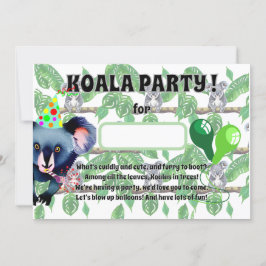 Invitación Fiesta de cumpleaños de KOALA