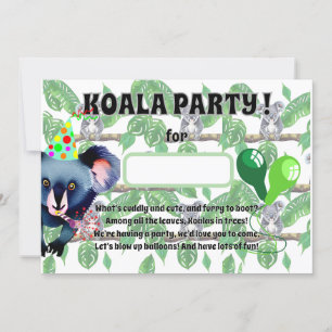 Invitación Fiesta de cumpleaños de KOALA