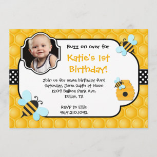 Invitación Fiesta de cumpleaños de la abeja