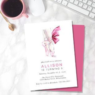 Invitación Fiesta de cumpleaños de la acuarela de los zapatos