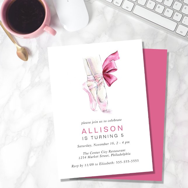 Invitación Fiesta de cumpleaños de la acuarela de los zapatos (Subido por el creador)