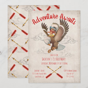 Invitación Fiesta de Cumpleaños de la Aventura Tribal India