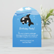 Fiesta de cumpleaños de la ballena de Cute Orca