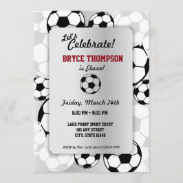 Invitación Fiesta de cumpleaños de la bola de fútbol