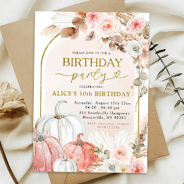 Invitación Fiesta de cumpleaños de la Calabaza Salvaje del Bo