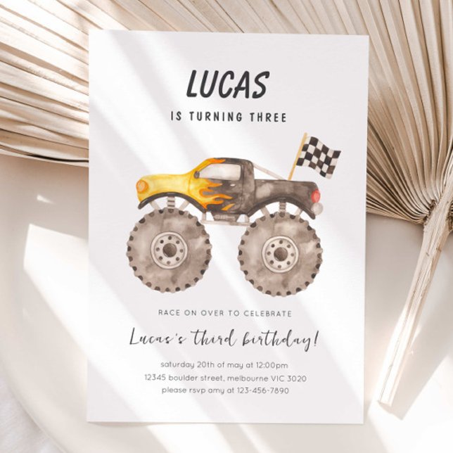 Invitación Fiesta de cumpleaños de la Carreras del Camión de  (Subido por el creador)