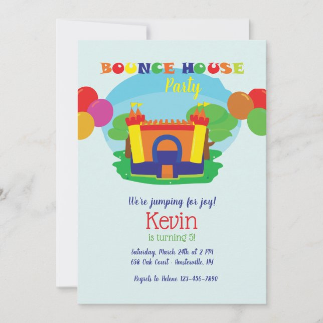 Invitación Fiesta de cumpleaños de la casa de Bonza (Anverso)