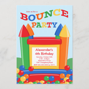 Invitación Fiesta de cumpleaños de la casa de la mosca mate