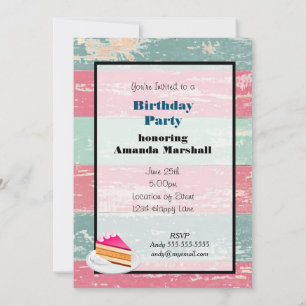 Invitación Fiesta de cumpleaños de la cerca rusa