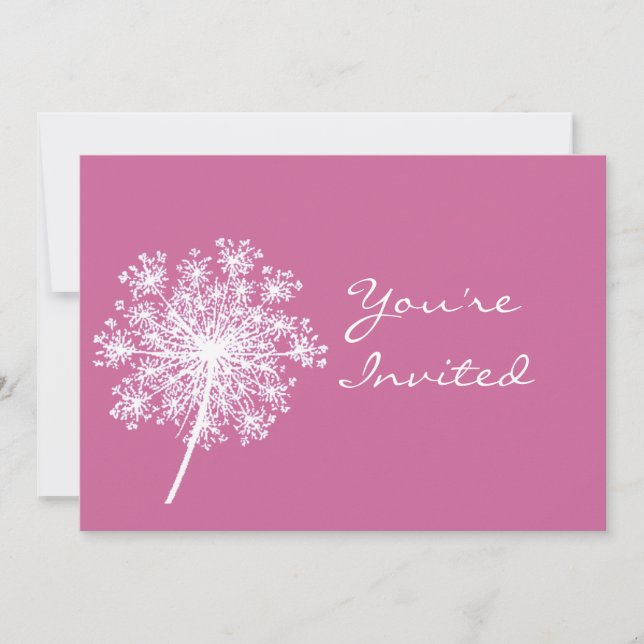 Invitación Fiesta de cumpleaños de la chica de la flor de enc (Anverso)