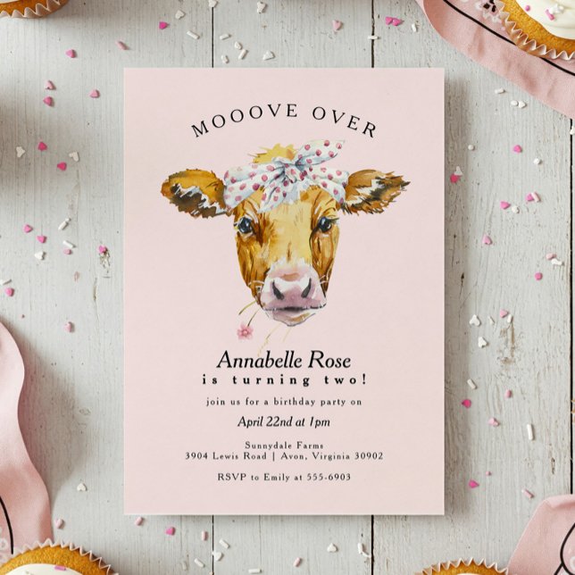 Invitación Fiesta de Cumpleaños de la Chica Vaca Sagrada (Subido por el creador)