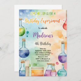 Invitación Fiesta de Cumpleaños de la Ciencia Infantil