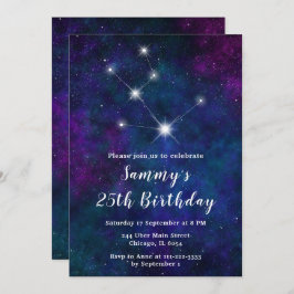 Invitación Fiesta de cumpleaños de la Constelación Taurus Zod
