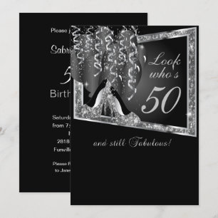 Invitación Fiesta de cumpleaños de la edad de DIY   Purpurina