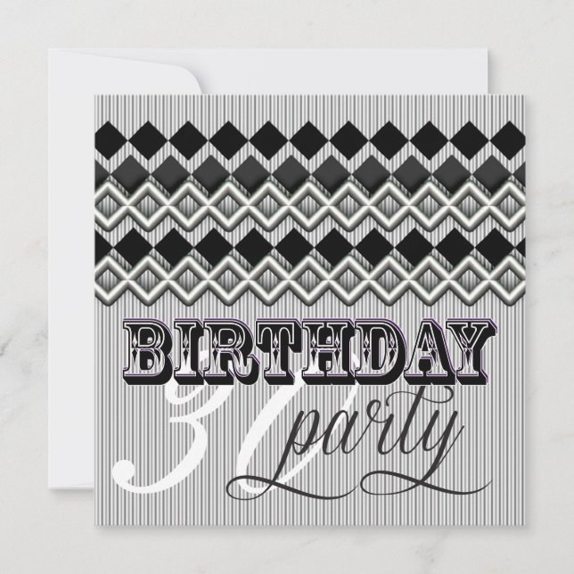 Invitación Fiesta de cumpleaños de la edad de los diamantes d (Anverso)