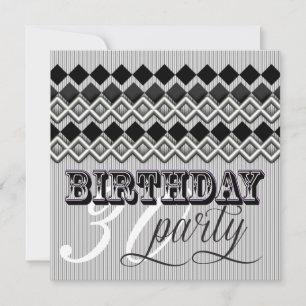 Invitación Fiesta de cumpleaños de la edad de los diamantes d