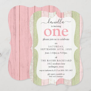 Invitación Fiesta de cumpleaños de la Edad Rusa de Madera Ros
