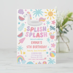Invitación Fiesta de cumpleaños de la escisión tropical unico